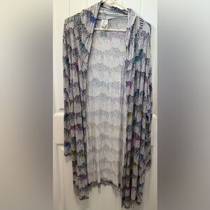 munki munki nite nite Gray zebra Print hooded Robe. Size XL/XXL
